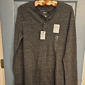 NWT Sonoma Gray Long Sleeve Tee Casual Comfort Men Heat Tention SHIRT